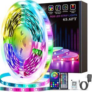 Lights APP Control with Remote, RGB Led Strip Lights For Home Decor (65.6ft)